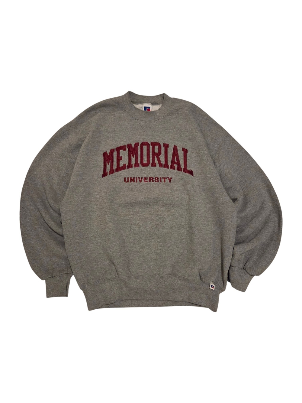 Vintage 90's Russell Athletic Memorial University Grey Crewneck Jacket
